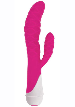 Gossip 20x Wavy Silicone Rabbit Vibrator - Pink