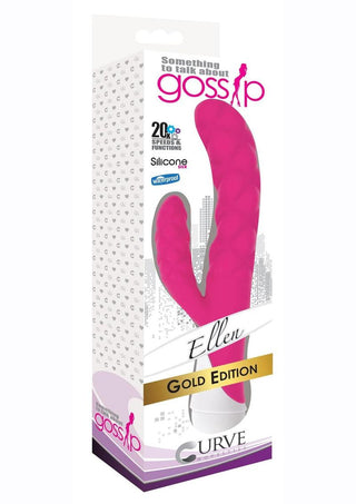 Gossip Ellen 20x Silicone Rabbit Vibrator - Pink