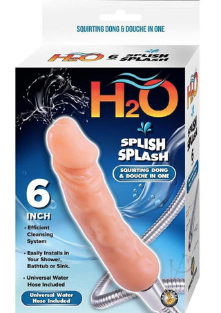 H2o Splish Splash Squirting Dong Douche - Vanilla - 6in