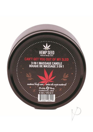 Hemp Seed 3-In-1 Holiday Candle Can't Get You Out Of My Sled 6oz / 170g