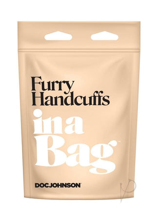 In A Bag Furry Handcuffs - Black