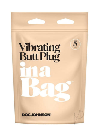 In A Bag Silicone Vibrating Butt Plug - Black - 5in