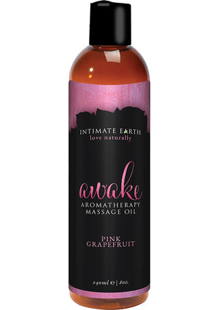 Intimate Earth Awake Aromatherapy Massage Oil Pink Grapefruit - 8oz