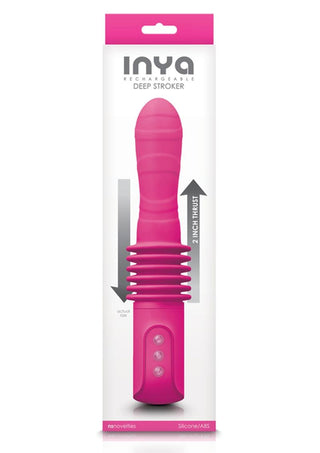 Inya Deep Stroker Silicone Rechargeable Vibrator - Pink