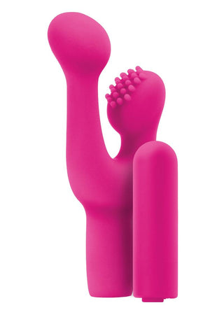 Inya Finger Fun Silicone Rechargeable Vibrating Clitoral Stimulator - Pink