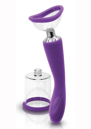 Inya Silicone Rechargeable Pump and Vibe - Purple