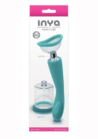 Inya Silicone Rechargeable Pump and Vibe - Teal