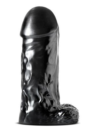 Jet Destroyer Dildo with Balls 10in - Carbon Metallic - Black