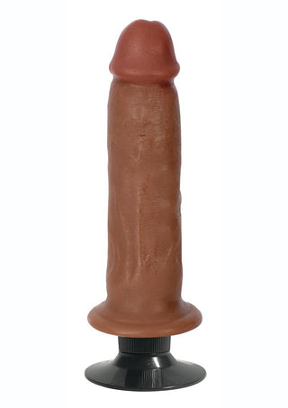 Jock Bareskin Realistic Vibrating Dong - Caramel - 6in