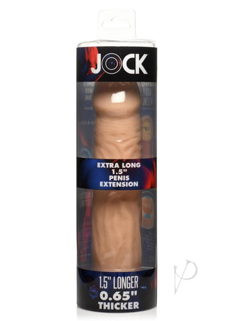 Jock Extra Long Penis Extension Sleeve - Vanilla - 1.5in