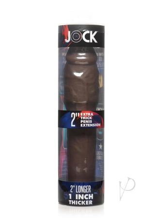 Jock Extra Thick Penis Extension Sleeve - Chocolate - 2in