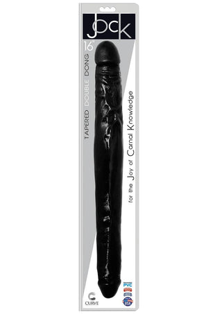 Jock Tapered Double Dildo - Black - 16in