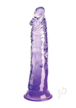 King Cock Clear Dildo - Clear/Purple - 8in