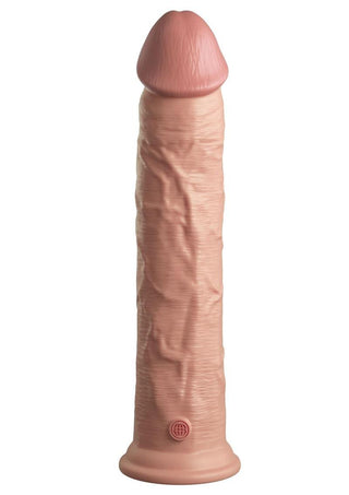 King Cock Elite Dual Density Silicone Dildo - Vanilla - 11in