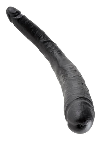 King Cock Tapered Double Dildo - Black/Flesh - 16in