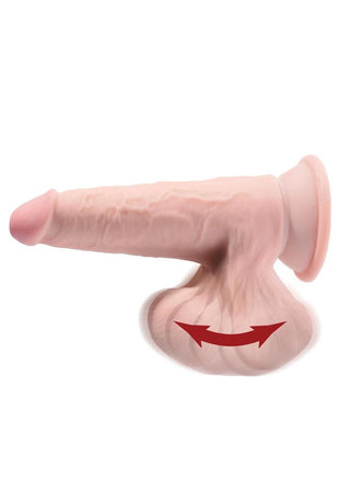 King Cock Triple Density Cock with Swinging Balls - Flesh/Vanilla - 9in