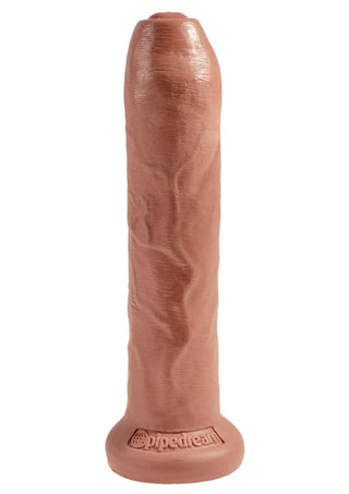 King Cock Uncut Cock Dildo - Tan - 7in