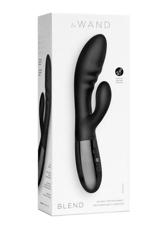 Le Wand Blend Rechargeable Siliconel Rabbit Vibrator - Black