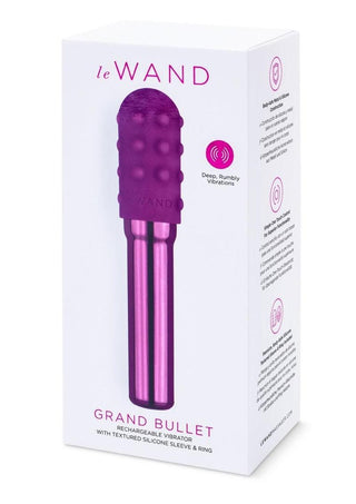 Le Wand Grand Bullet Rechargeable Silione Vibrator - Cherry/Purple