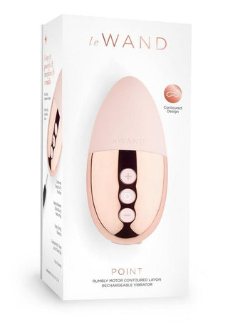 Le Wand Point Rechargeable Silicone Contoured Mini Vibrator - Rose Goild - Rose Gold