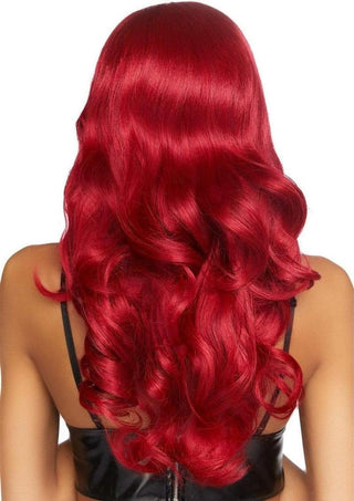 Leg Avenue Misfit Long Wavy Bang Wig - Red - One Size