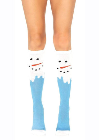Leg Avenue Snow Man Knee High Socks - Multicolor - One Size