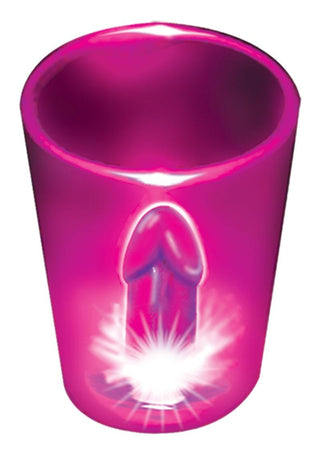 Light Up Cock Shot Glass - Magenta/Pink