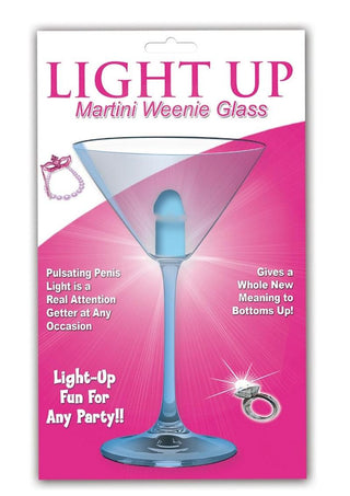 Light Up Martini Weenie Glass - Blue