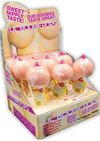 Lil' Boobie Pops - Flesh - 9 Each Per Counter Display