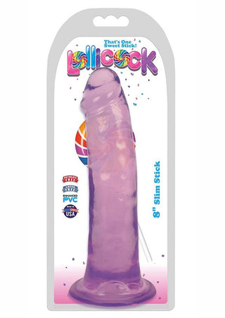 Lillicock Slim Stick Dildo - Grape Ice/Purple - 8in