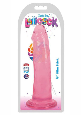 Lollicock Slim Stick Dildo - Cherry Ice/Red - 8in