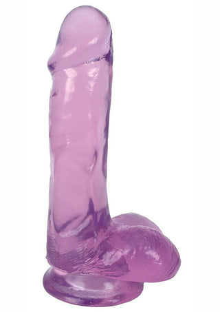 Lollicock Slim Stick Dildo with Balls - Grape Ice - 6in