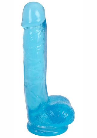 Lollicock Slim Stick Dildo with Balls - Berry Ice - 7in