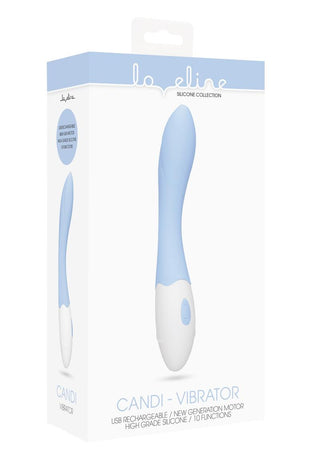 Loveline Candi Silicone Rechargeable Vibrator - Blue