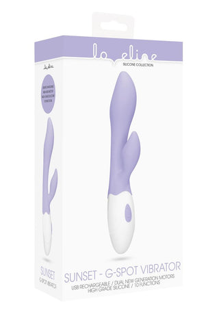 Loveline Sunset G-Spot Silicone Rechargeable Rabbit Virator - Purple