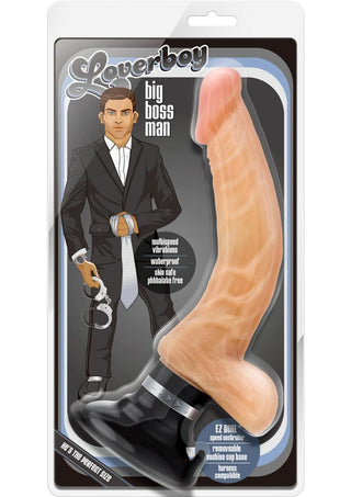 Loverboy The Boss Man Vibrating Dildo with Balls - Flesh/Vanilla - 10.5in