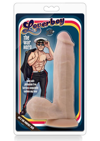 Loverboy The War Hero Dildo with Balls - Flesh/Vanilla - 8in