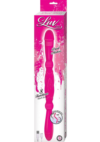 Luv Dual Lover Silicone Rechargeable Vibrator - Pink