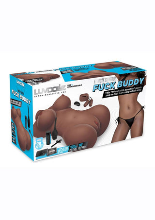 Luvdollz Remote Control Vibrating Rechargeable Fuck Buddy Masturbator - Torso - Chocolate/Mocha