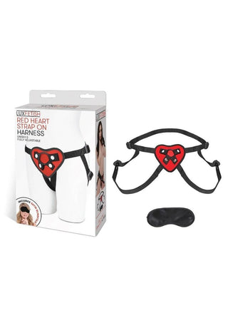 Lux Fetish Red Heart Strap-On Harness Adjustable