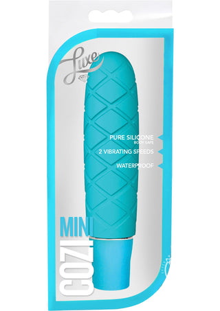 Luxe Cozi Siliconemini Vibrator - Aqua/Blue