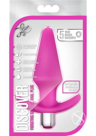 Luxe Discover Silicone Vibrator Butt Plug - Pink