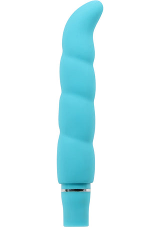 Luxe Purity G Silicone G-Spot Vibrator - Aqua/Blue