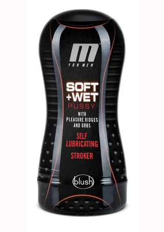 M For Men Soft and Wet Self Lubricating Masturbator Cup Ridge/Orb - Pussy - Flesh/Vanilla