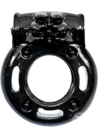 Macho Stallions Vibrating Cock Ring - Black