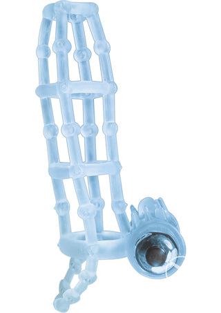 Macho Vibrating Cockcage Sleeve - Blue