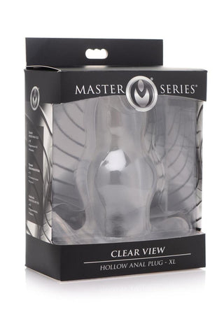 Master Series Clear View Hollow Anal Plug - Clear - XLarge