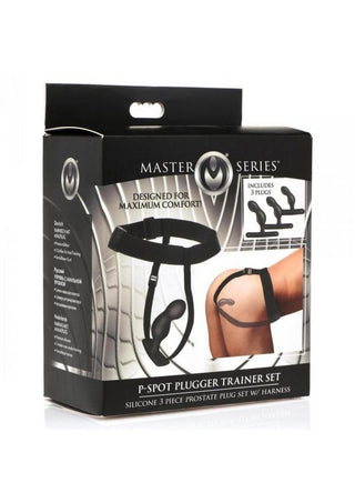 Master Series P-Spot Plugger Trainer Silicone Anal - Black - 3 Piece/Set