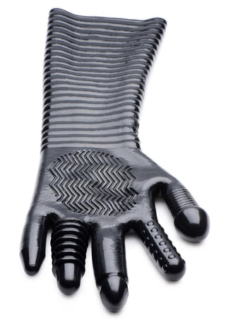 Master Series Pleasure Fister Textured Glove - Black