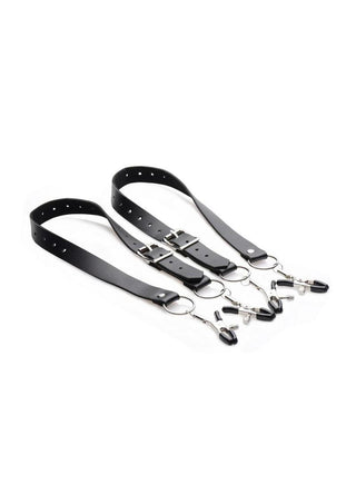 Master Series Spread Labia Spreader Straps with Clitoral Clamps